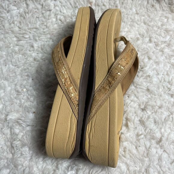 VIONIC High Tide Orthotic tan cork Flip Flop Wedge Thong Sandals Women S… - Picture 7 of 10